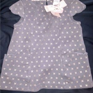 Catherine Malandrino Gray Blouse with Pink Bow